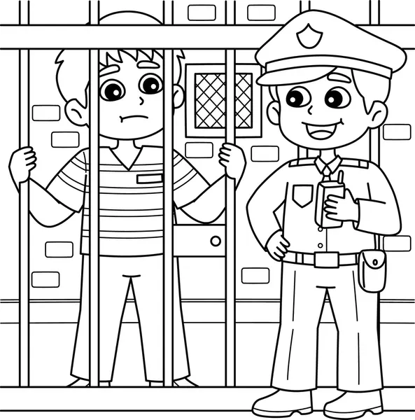 Dibujos para colorear e imprimir Policía