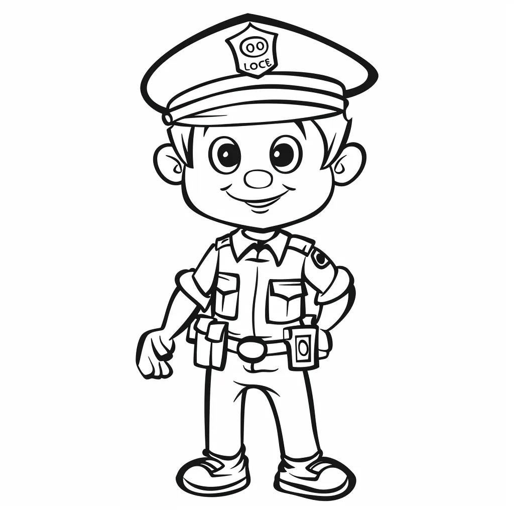 Dibujos para colorear e imprimir Policía